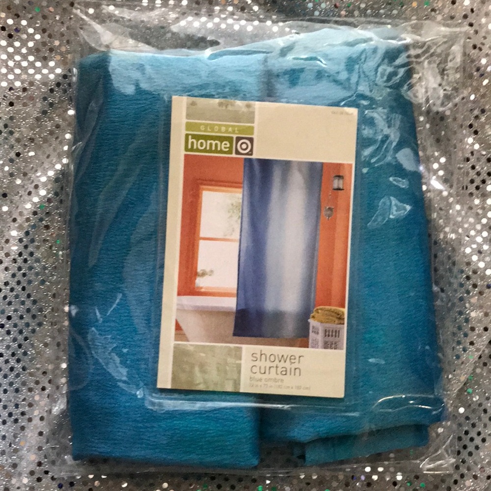 Blue Ombré Shower Curtain